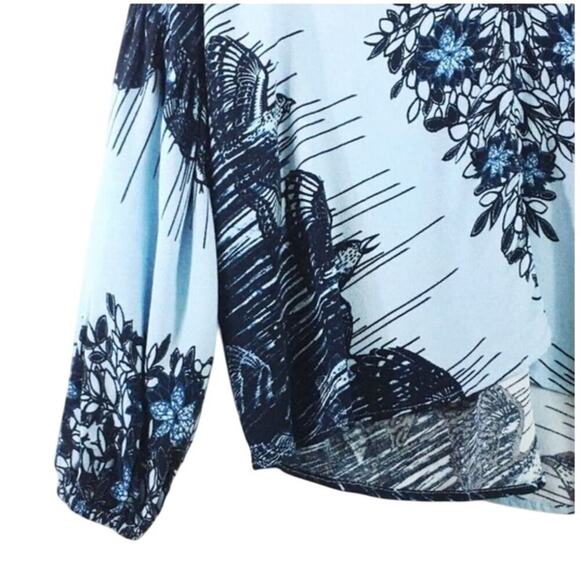 Free People Birds Of A Feather Top In Sky Blue Size XS - Picture 4 of 9